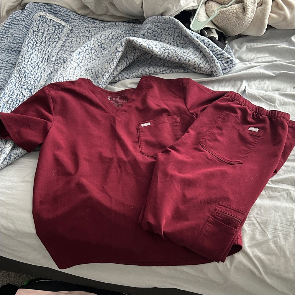 Burgundy Figs Scrub Set